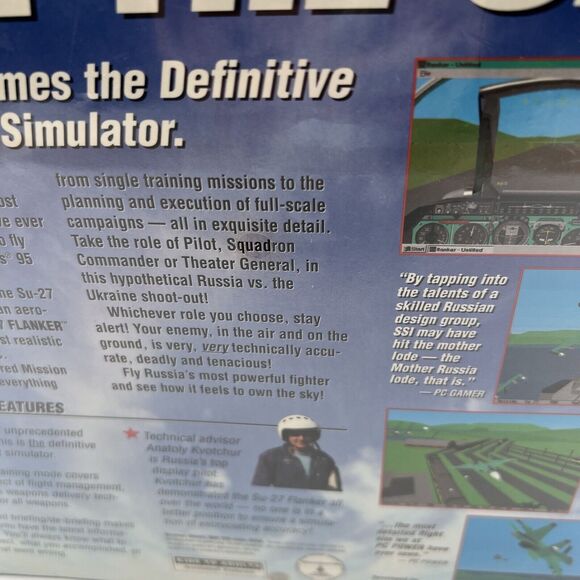 SU-27 Flanker The Military Flight Simulator 1995 Computer Game Sealed Brand New - Picture 10 of 16